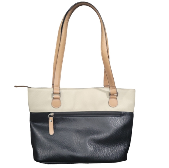 Giani Bernini Colorblock Faux Pebble Leather Tote - Picture 3 of 7